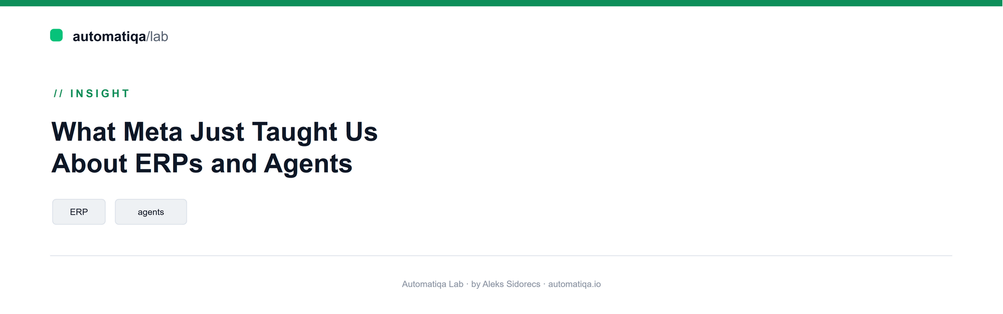 What Meta Just Taught Us About ERPs and Agents