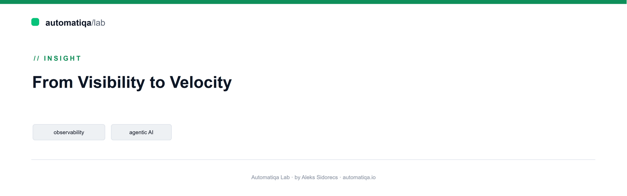 From Visibility to Velocity: Why Supply Chain Observability Is the Missing Layer Between Data and Action